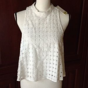 Sugar+Lips white lace crop top L